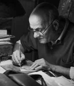 Vittorio Manno, incisore, cofondatore dell'Associazione Incisori Grafica di via Sette Dolori di Matera